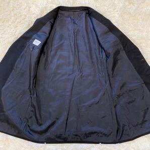 希少/2XL相当！ARMANI COLLEZIONI アルマーニ コレツォーニ テーラードジャケット ウール メンズ 52 大きいサイズ イタリア製 黒 ブラックの画像5