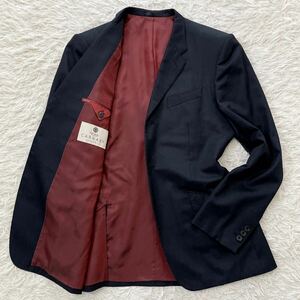 希少/XL◎Paul Smith CARNABY ポールスミス カーナビー テーラードジャケット ブレザー ウール 裏地派手 黒 ブラック メンズ 大きいサイズ