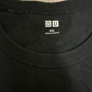 UNIQLO U ユニクロユー 無地半袖Tシャツ ブラック 黒 サイズ4XLの画像2