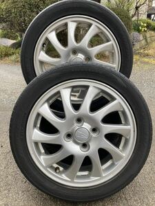 ☆165/55R15★ ダイハツ タントカスタム 純正 15インチ タイヤ ホイール 4本SET ムーブ ミラ エッセ コペン ウェイク キャスト 車検用等