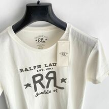 人気商品 新品 DOUBLE RL RRLダブルアールエル ラルフローレン ロゴ クルーネック Tシャツ カットソー 無地 半袖 ホワイト XSサイズ_画像3