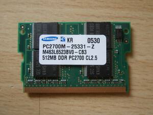 MicroDIMM DDR333 PC2700 172Pin 512MB SAMSUNG chip Note for memory 