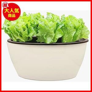 【！！最激安！！】 ★楕円型(29x15cm)★ SW1762楕円型(29x15cm) 栽培 ハーブ 野菜 花 自動給水 おしゃれ 白黒 プラスチック 植木鉢