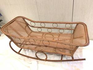 #11483# rattan crib rattan cradle baby baby Asian retro 