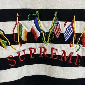 Supreme シュプリーム 19AW フラッグ刺繍 フロントロゴ ボーダー L/S ロングスリーブTシャツの画像5