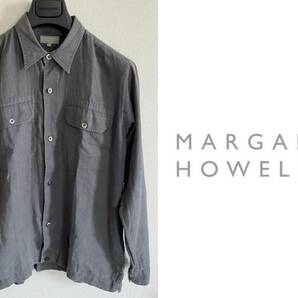 MARGARET HOWELLマーガレットハウエル製品染め リネンシャツ MHL.garcons HOMMEの画像1