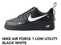 NIKE ナイキ AIR FORCE 1 エアフォースワン LOW LV8 UTILITY BLACK/WHITE AJ7747-001 26cm_画像1