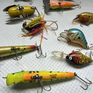 ルアー フィッシング バス 釣具 古い ルアー まとめて HEDDON TIGER BASS JACKER CRAZY-CRAWLER DALTON TWIST 中古タックルボックス の画像5