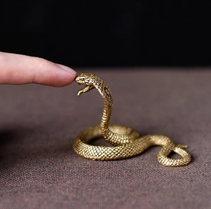 大好評★蛇 動物 置き物 細工 銅製