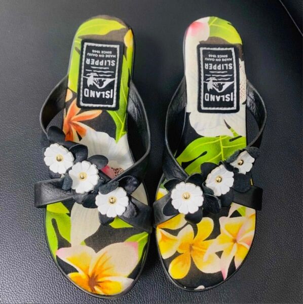 ISLAND SLIPPER アイランドスリッパーサンダル ウェッジソール フラワー 花