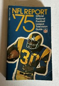 NFL REPORT'75 Official Television Guide.洋書 アメリカンフットボール 観戦ガイド ペーパーバック 英語 当時物