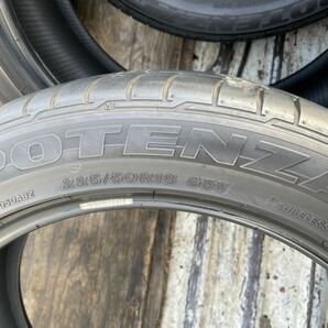 バリ山！美品！B.S POTENZA RE050A 225/50R18 4本 2017年 2週の画像8