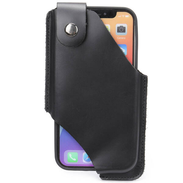新品 本革レザー ウエストバッグ ブラック 携帯電話 スマホバッグ iPhoneバッグ スマートフォン アンドロイド 送料無料 アウトドア