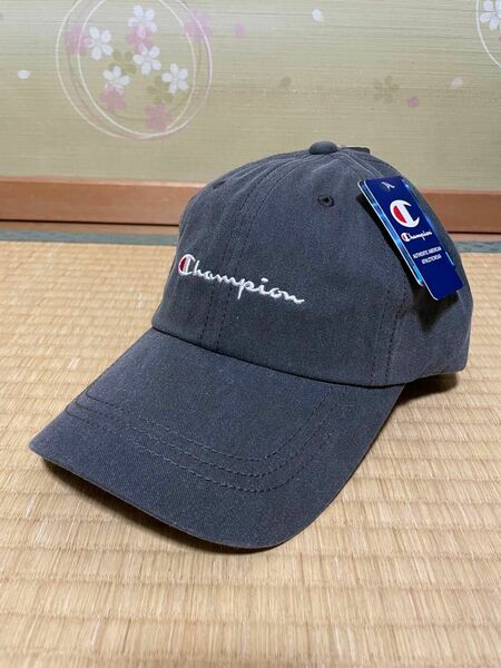 【未使用品】Champion キャップ 帽子 大人用 チャコールグレー