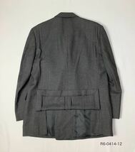 Cloth by Ermenegildo Zegna // 背抜き 長袖 バーズアイ ダブル スーツ (杢ダークグレー系) サイズ 98AB5 (M)_画像4