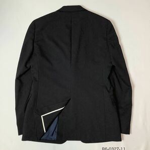 PERSON'S FOR MEN // 背抜き 長袖 シャドーストライプ柄 シングル スーツ (黒) サイズ 90YA5 (M)の画像4