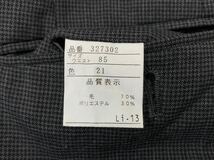 CAFE SOHO // (春夏) ハウンドトゥースチェック柄 ウォッシャブル ツータック パンツ・スラックス (黒×ダークグレー系) サイズ 85cm_画像8