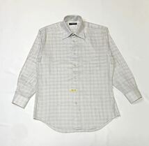 UP renoma // 形態安定 長袖 チェック柄 シャツ・ワイシャツ (オフホワイト系) サイズ 40 (L)_画像1
