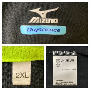 MIZUNO ミズノ // 半袖 刺繍 ドライ ボタンダウン ポロシャツ (黒) サイズ 2XLの画像7