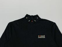 (レディース) MUNSINGWEAR マンシングウェア // 長袖 刺繍 後ろファスナー ハイネック Tシャツ・カットソー (黒) サイズ L_画像3