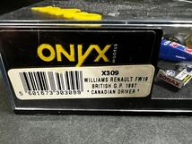 絶版 オニクス ２台セット 1/43 282 ウイリアムズ FW18 96 フランスGP X309 FW19 97 イギリスGP ジャック　ビルヌーブ_画像8