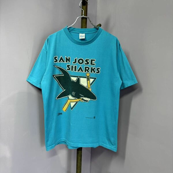 SAN JOSE SHARKS USA製　Tシャツ　サンノゼシャークス　アイスホッケー　90年代　古着　アメリカ古着　中野区　古着屋