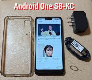 ★SIMフリー 白ロム Android One S8 64GB ホワイト S8-KC SIMロック解除み スマートフォン 格安