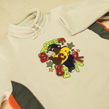 2404001 CASTELBAJAC KIDS SPORT カステルバジャック ロゴタグ クマ ワッペン刺繍 裏ボア M キッズ レディース 長袖トレーナー STREET BEAR_画像1