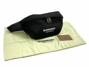 【質屋/美品】BURBERRY/バーバリー/ボディバッグ/ウエストポーチ/ショルダー/カジュアル/ナイロン/横型/黒/ブランド