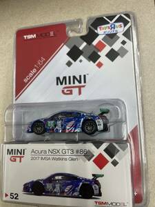 送料無料!? 未開封 トイザらスオリジナル ＴＳＭ　ＭＩＮＩ　ＧＴ　Acura　NSX　GT３　#８６　2017 IMSA Watkine Glen　1：64　