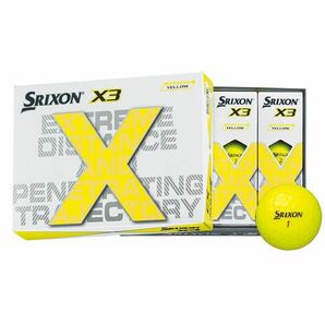 ダンロップ スリクソン　X3 ゴルフボール イエロー　１ダース(12個)