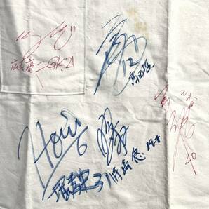 ☆超希少！！当時品☆湘南ベルマーレ 1999年代 選手サイン5名 寄せ書き エプロン Jリーグ サッカー コレクション 保管品の画像5