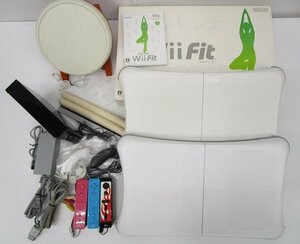 [ same day shipping ]* Junk * Nintendo Wii complete set . summarize set body / remote control / futoshi hand drum. . person /WiiFit body / soft 361