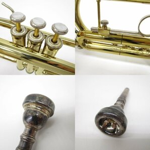 [即日発送] Bach バック B♭トランペット TR300 金管楽器 マウスピース/VINCENT BACH 7C ゴールド 純正ハードケース付き 現状品 351の画像8