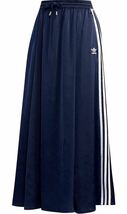 アディダス オリジナルス adidas originals adidas Originals LONG SATIN SKIRT ロングサテンスカート カレッジネイビー 新品_画像4