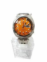 1円〜流通少 SEIKO セイコー 5スポーツ 5126-6010 オレンジ文字盤 自動巻 デイデイト 純正ブレス メンズ アンティーク腕時計 _画像2