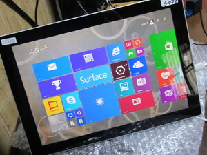 ジャンク　Microsoft Surface3 1657 64GB windows8　タブレット wifi　銀　初期化済み　24-6472