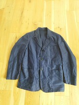 40s 50s ワンウォッシュ フレンチ ワーク テーラード ジャケット モールスキン ブルー ネイビー French Work Tailored Jacket Moleskin_画像1