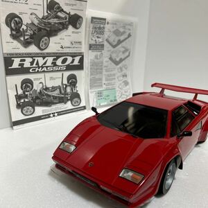 タミヤ　1/12電動RCレーシングカーRM-01シャーシオンロード専用　ランボルギーニ カウンタックLP500S メカ付き、取説付き