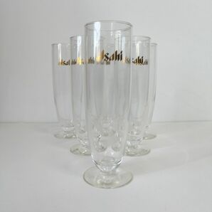 アサヒビール　金ロゴ　ゴブレットグラス／ビアグラス　6個セット
