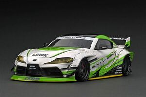 【新品未使用品♪】 イグニッションモデル 1/18 トヨタ スープラ (A90) LB-WORKS ホワイト/グリーン IG2655