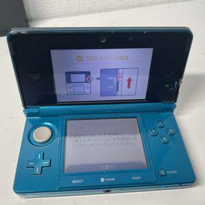一円 3DS ニンテンドー CTR-001 CTR-S-JPN-C0 アクアブルー 任天堂 Nintendo 動作品 本体 充電器 充電スタンド付属の画像3