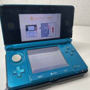 一円 3DS ニンテンドー CTR-001 CTR-S-JPN-C0 アクアブルー 任天堂 Nintendo 動作品 本体 充電器 充電スタンド付属の画像1