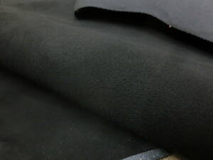 T37　真っ黒　シープシルキー起毛スエード裏地有り　卸売価格1/4以下出品　1,4ミリ　４７デシ　革小物レザークラフト材料