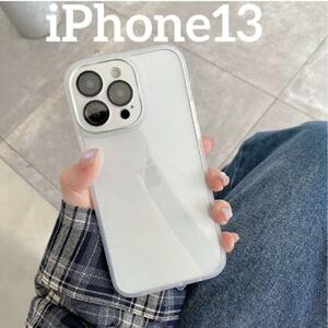 iPhone13 カバー ケース クリア ホワイト シンプル iFace 光沢 カメラガード 推し活 写真