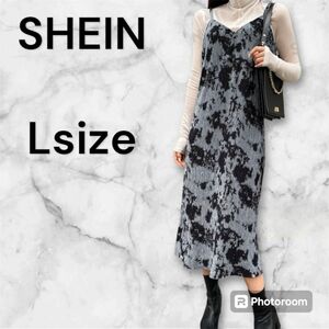 SHEIN ベロアキャミワンピース キャミワンピ