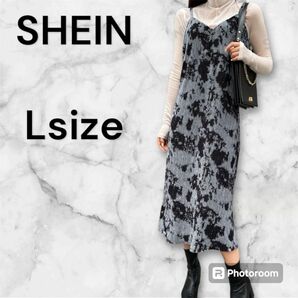 SHEIN ベロアキャミワンピース キャミワンピ