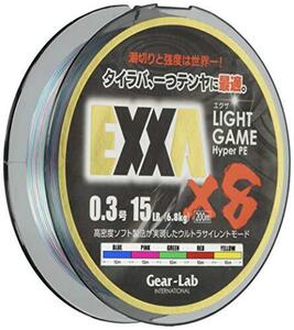 Gear-Lab(ギアラボ) PEライン EXXA 200m 0.3号 15LB(6.8kg) 8本 5色