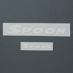 SPOON スプーン チームステッカー ホワイト[200/100mm] W200mm/W100mm (各1枚SET)