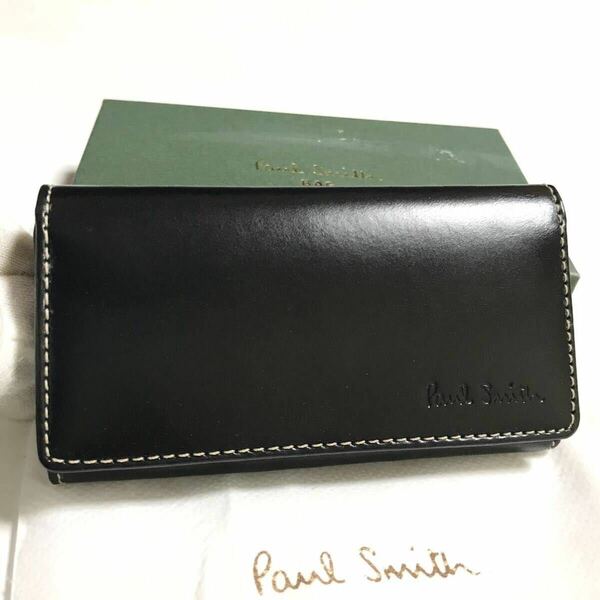 Paul smith リアルブライドル　キーケース　ポールスミス　ブライドルレザー　牛革　財布　ブラック　5連フック　PSK134